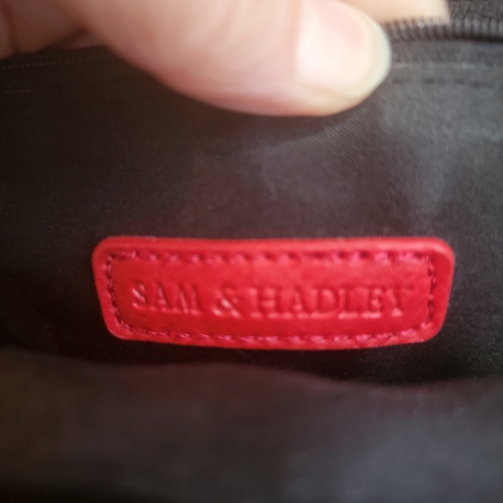 Sam and Hadley Red Vegan Leather Mini Backpack - Picture 7 of 8